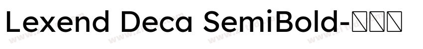 Lexend Deca SemiBold字体转换